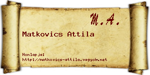 Matkovics Attila névjegykártya